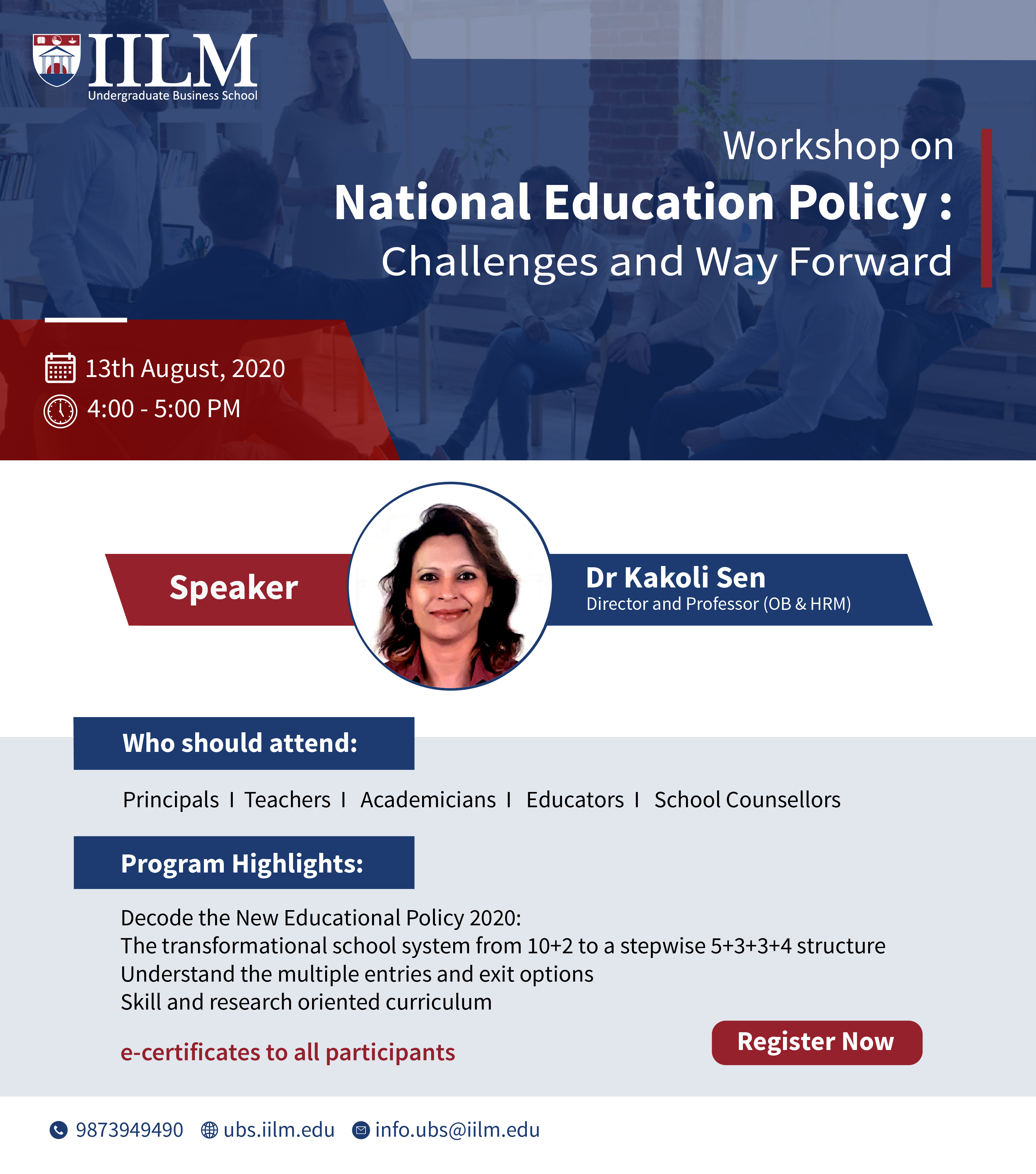 Workshop on National Education Policy: Challenges and Way Forward