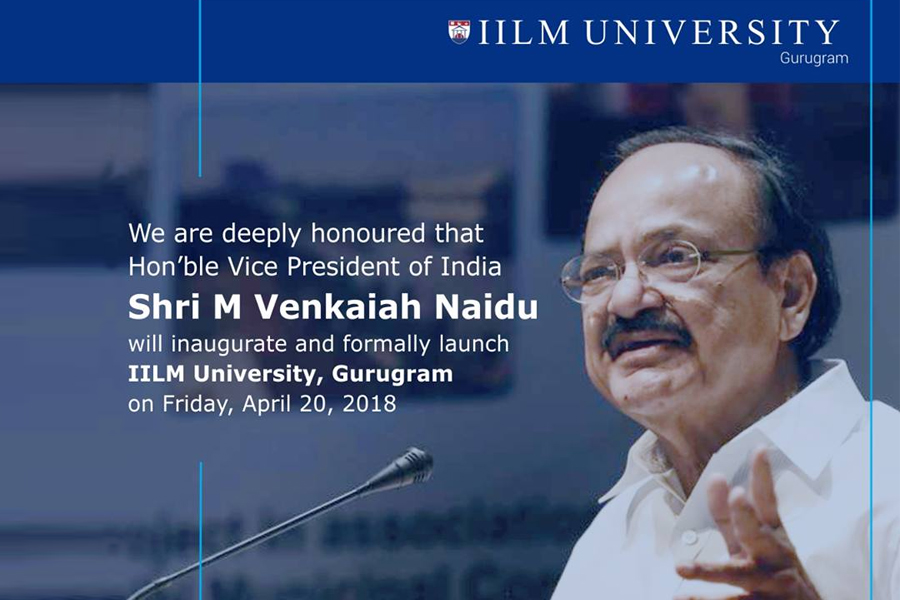 Inauguration of IILM University by Honorable Vice President of India, Shri M Venkaiah Naidu on Friday, April 20, 2018